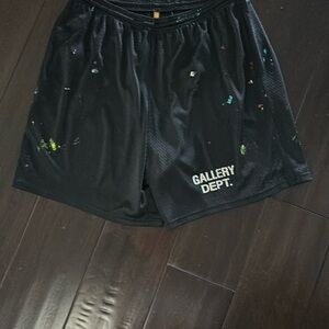 Gallery Dept Black Athletic Shorts Lightweight Performance